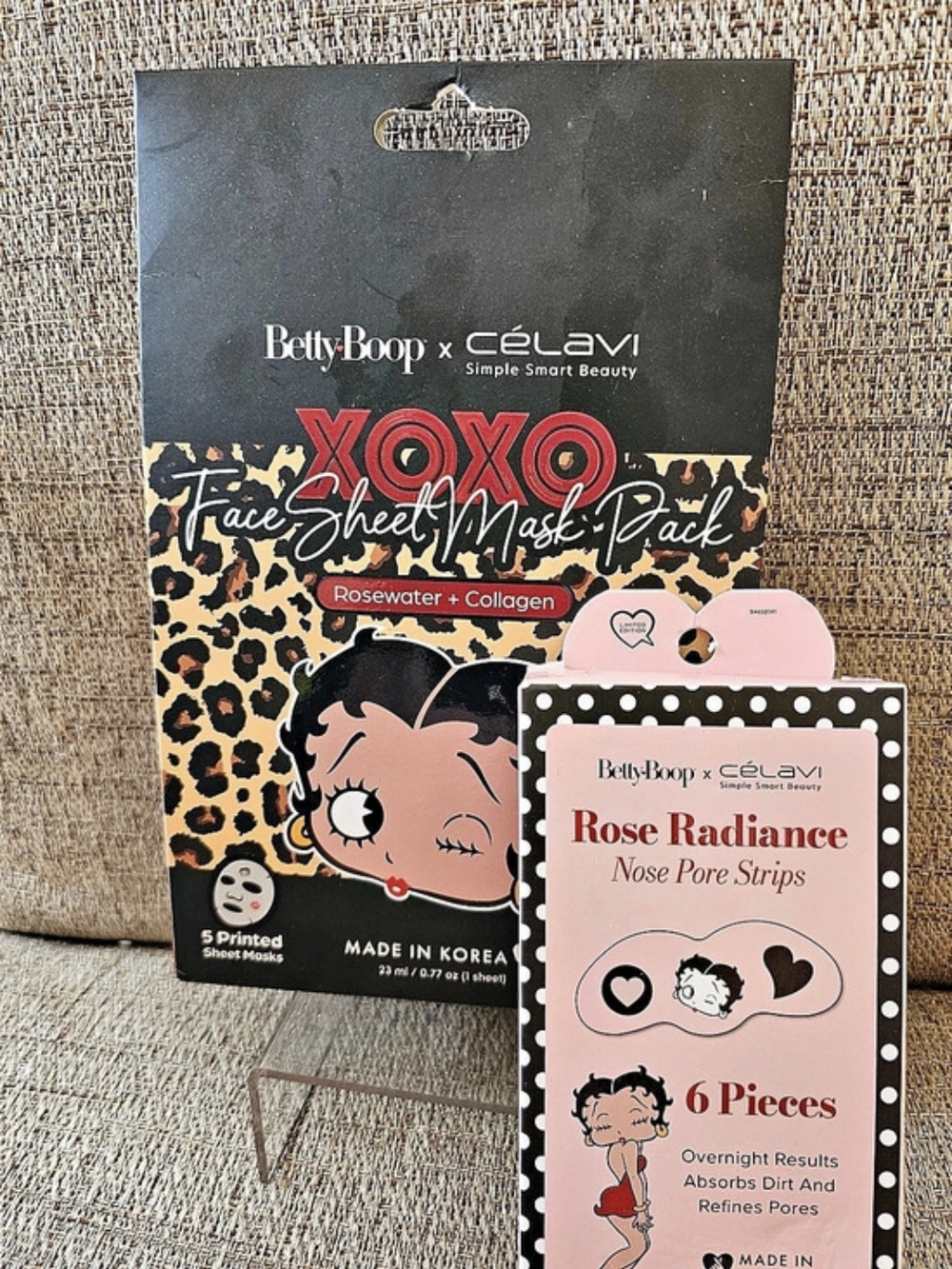 Betty Boop x CELAVI Rose Radiance Rose Pore Strips / Face Sheet Mask Pack Face